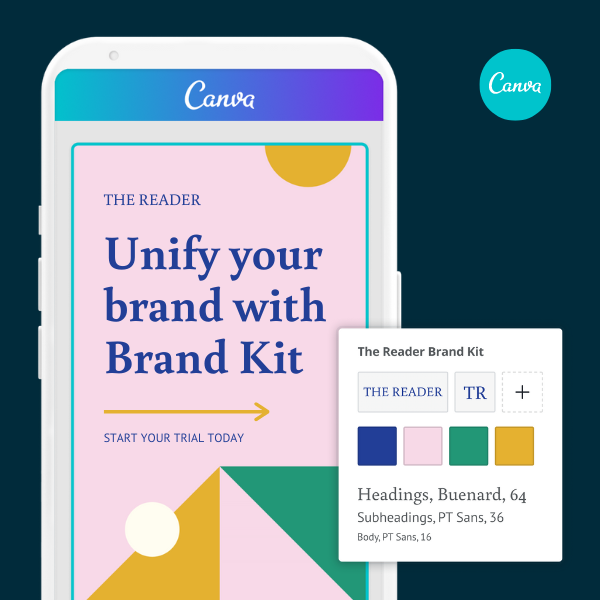 Ad for Canva Pro and Brand Kit