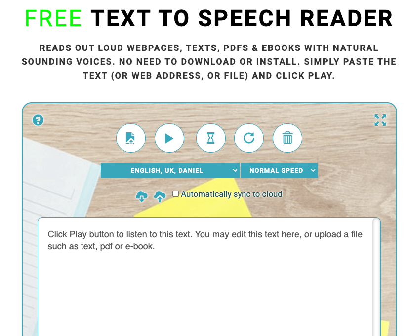 Free-Text-to-Speech-Reader