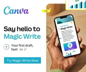 Canva Magic Write Tool helps you create content when you're not sure what to write. 