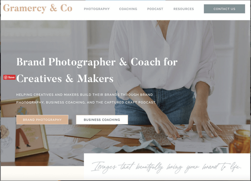 Best do it yourself website builder: Showit website design example