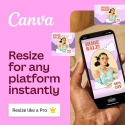 Canva's magic resize tool resizes your images without distorting them, and helps you create content faster.
