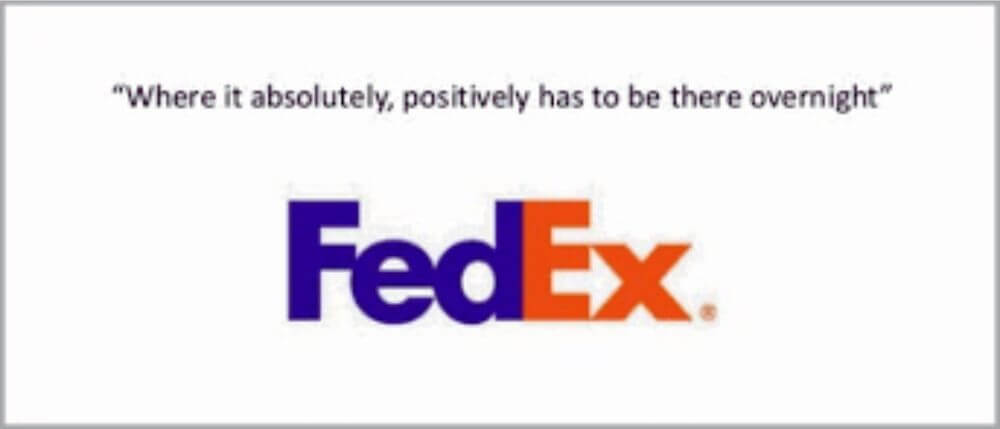 Unique Selling Proposition Example for Fedex