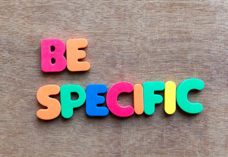 Be Specific with your copy and content. Focus on content for a specific audience that also drives results for a specific topic. 