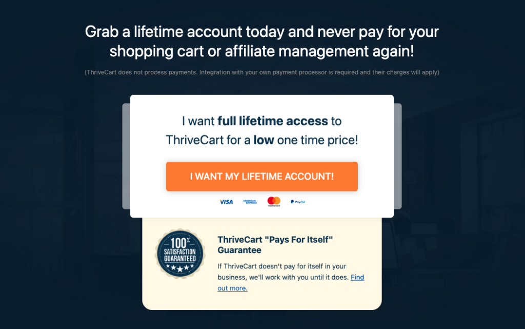 Limited Time Offer: Thrivecart's One-time, Lifetime Payment Option