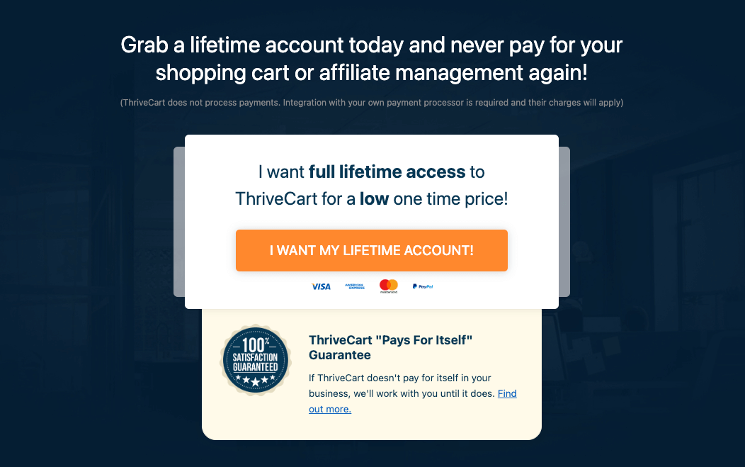 Get Thrivecart Pro and Convertbox with a one-time, lifetime payment. Limited time offer.