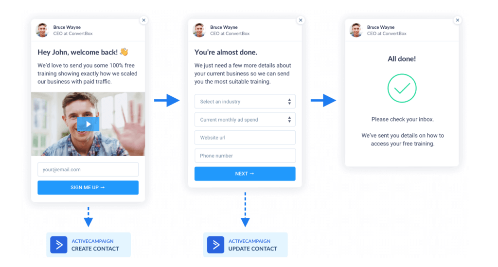 Convertbox new lead workflow