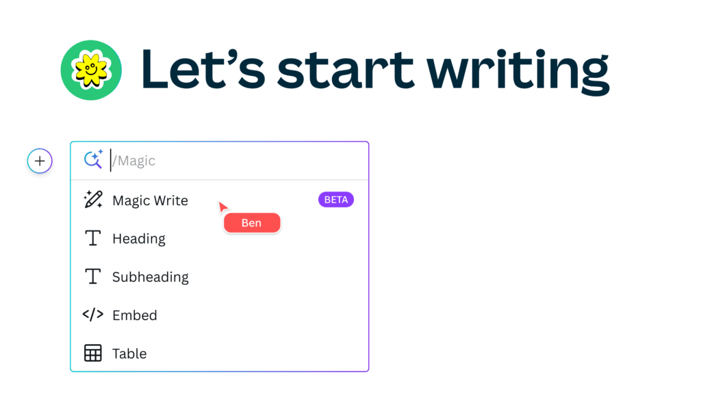 Canva Magic Writer Tool- Getting Started