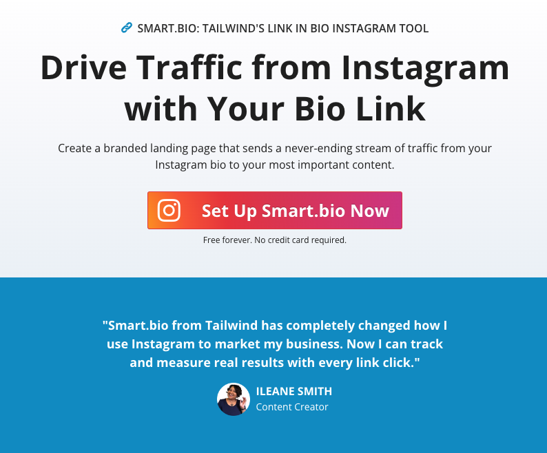 Drive Traffic from Instagram with your Smart Bio Link. Create a branded landing page for a never-ending stream of traffic. 