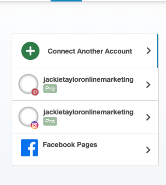 Connect social media profiles in the Tailwind Dashboard.