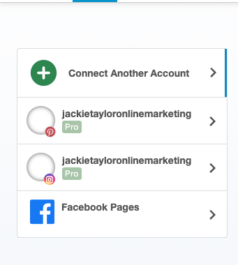 Connect social media profiles in the Tailwind Dashboard.