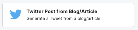 Tailwind App Tools: Twitter (or Threads) Post from Blog/Article