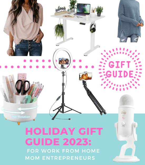 Holiday Gift Guide 2023: gifts for work from home moms that are low on time and high on stress.