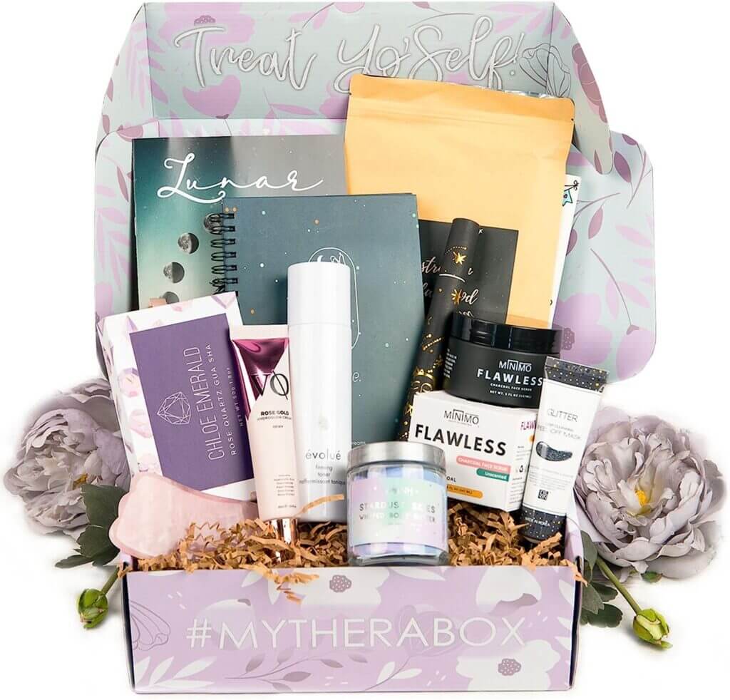 Holiday Gift Guide 2023 for Mom Entrepreneurs: Therabox Self Care Subscription through Amazon.