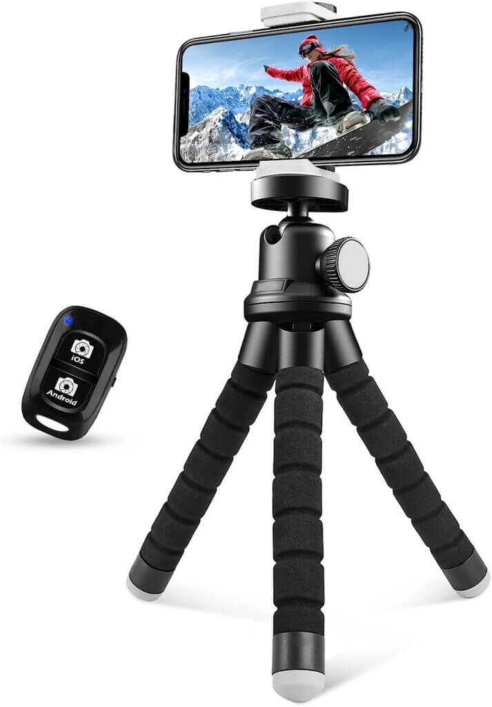 Adjustable, portable, small tripod for mom content creators. Holiday Gift Guide 2023