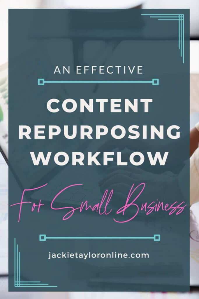 3 steps to a content repurposing workflow that's save time and money in your online business as a busy mom. 