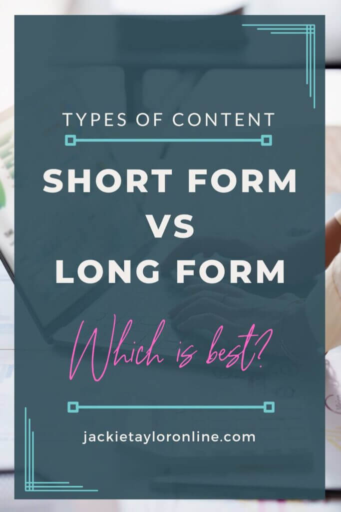 Types of Content Marketing: Short Form Vs Long Form Content. Find out which type of content will work best for your business and your goals.