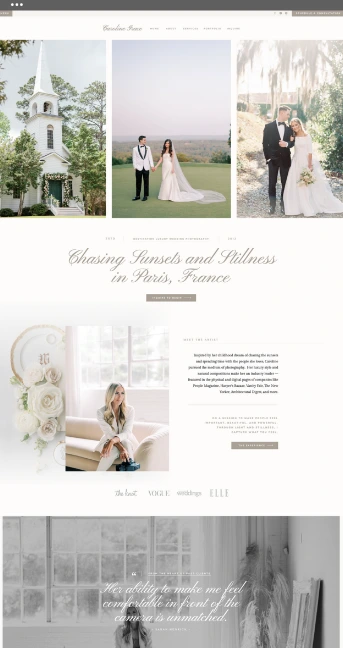 With Grace and Gold Showit Blog Template - Caroline Grace