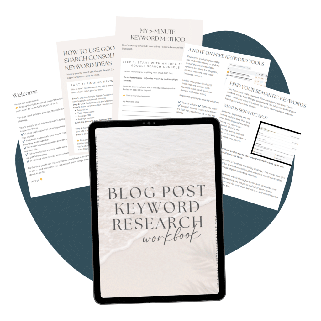 Blog Post Keyword Research Workbook
